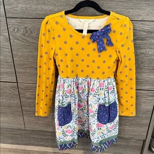 Matilda Jane Yellow and Blue Floral Kids Dress